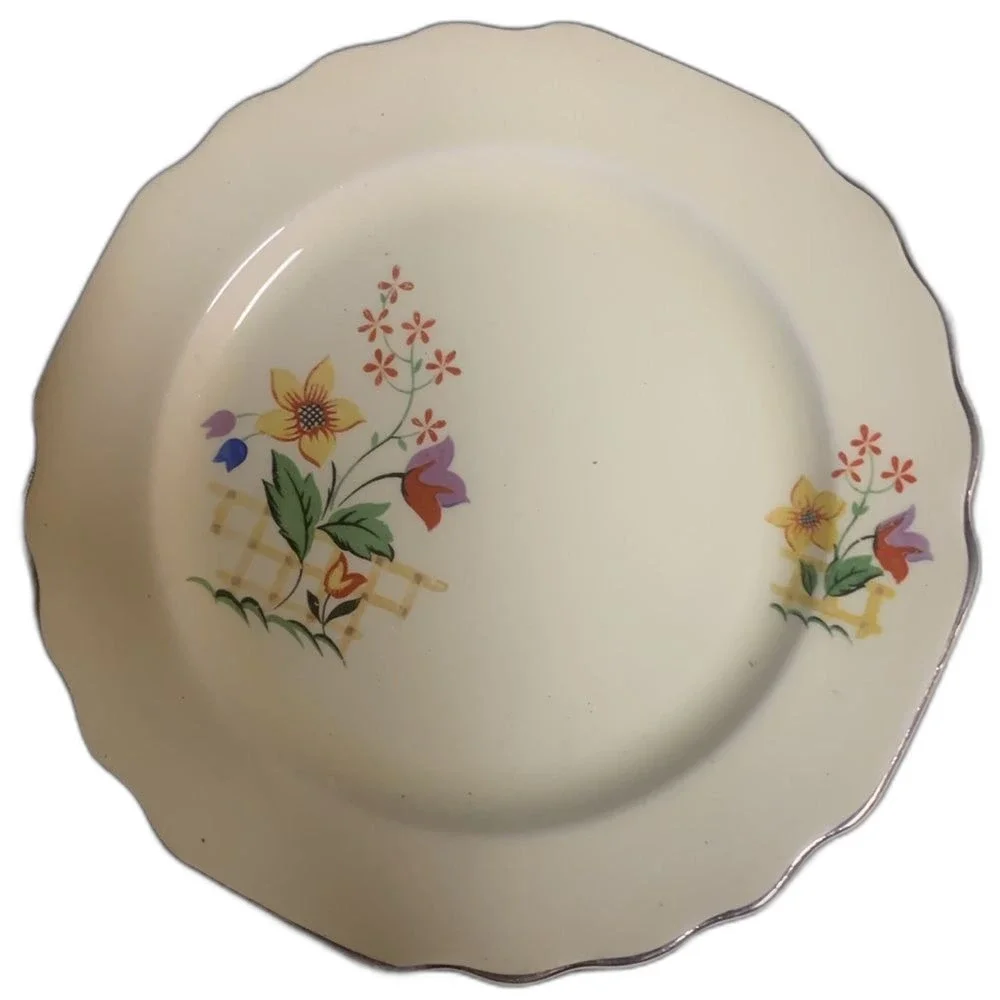 Vintage W.S. George Canarytone  Plates!!!